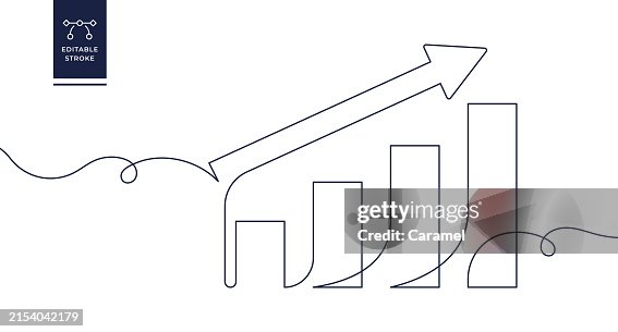 Improvement, Graph, Development Continuous Line Icon Improvement, Graph, Development Continuous Line Icon