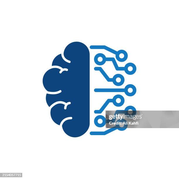 artificial intelligence icon. solid icon that can be applied anywhere, simple, pixel perfect and modern style - brain icon solid stock illustrations