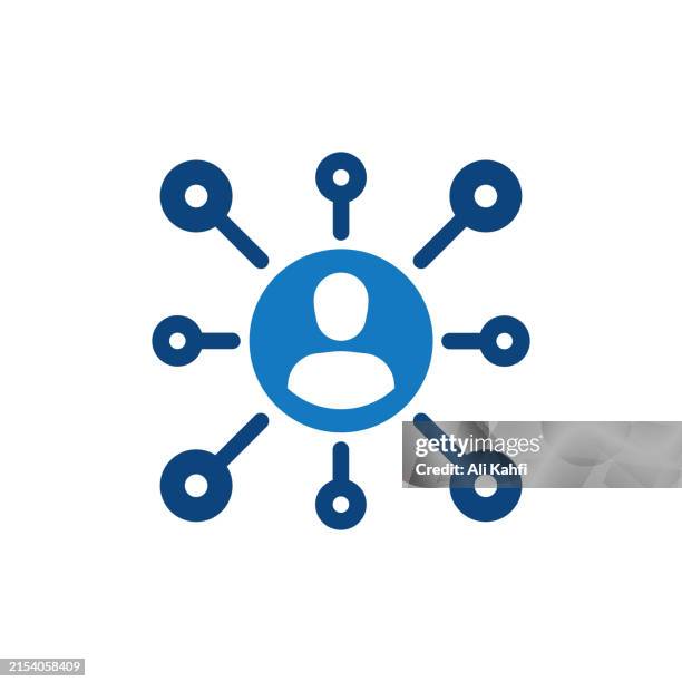 networking icon. solid icon that can be applied anywhere, simple, pixel perfect and modern style - human connection stock illustrations