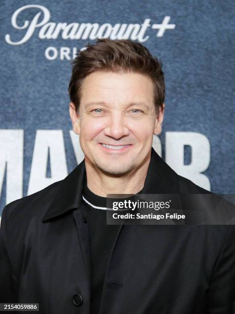 Jeremy Renner attends the Mayor Of Kingstown special advanced screening event in NY on May 20, 2024 in New York City.