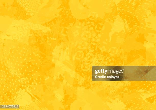 illustrazioni stock, clip art, cartoni animati e icone di tendenza di sfondo senza cuciture con texture di vernice gialla - motivo ripetuto