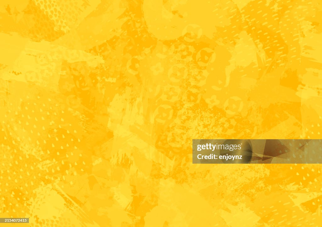 Seamless yellow paint textured patterns background