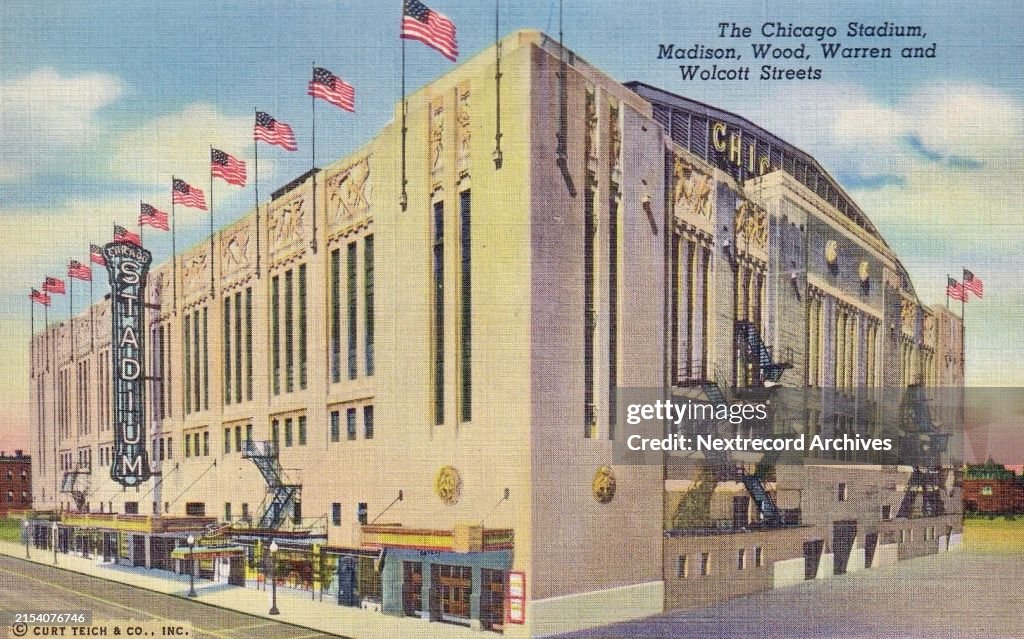 Postcard, The Chicago Stadium, Chicago, 1937