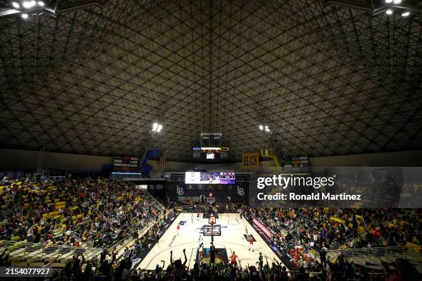 General view of play between the Washington Mystics and the Los Angeles Sparks in the second half at Walter Pyramid on May 21, 2024 in Long Beach,...