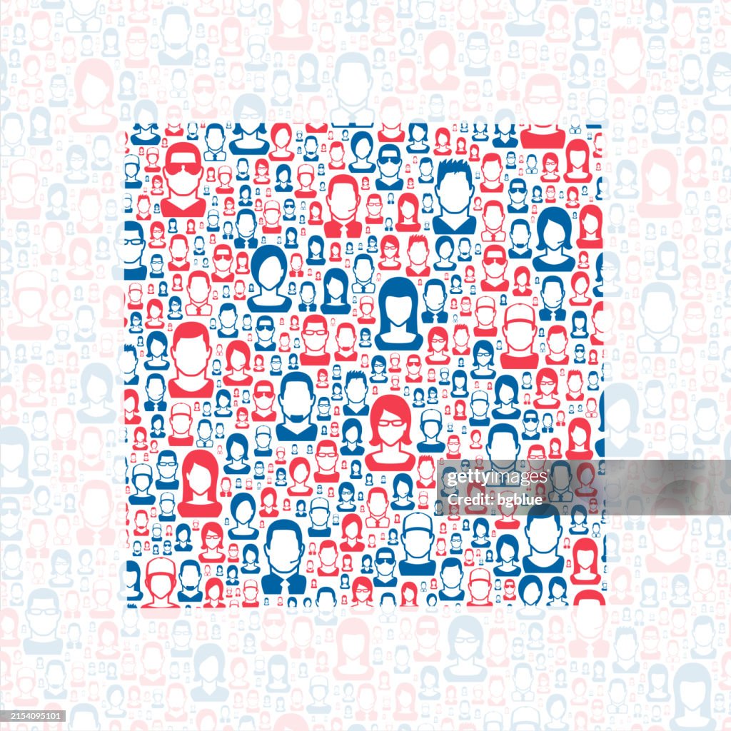Contea di Kalamazoo (Michigan). Mappa con Persone blu e rosse