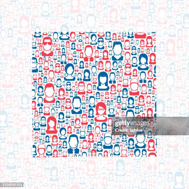 Kalamazoo County Michigan Map With Blue And Red People High-Res Vector Graphic