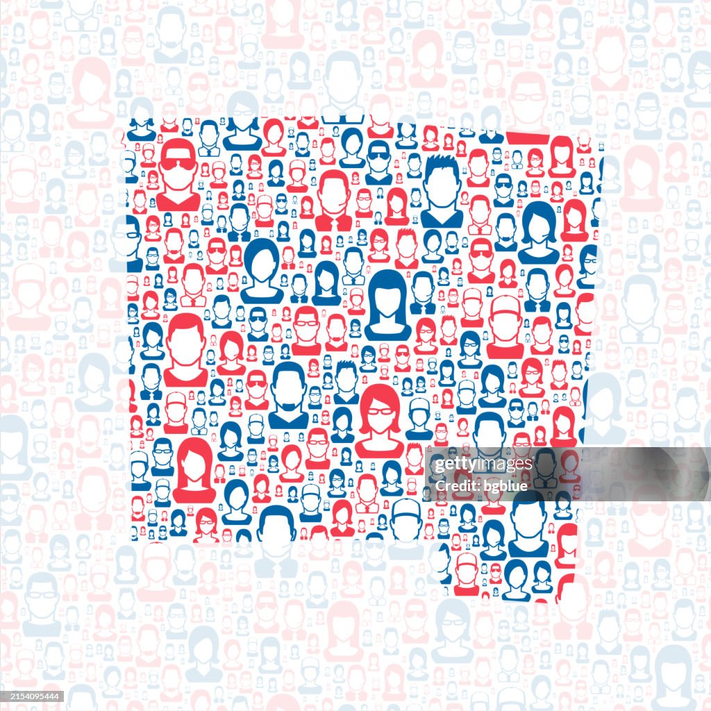Miami County, Ohio. Map with blue and red People