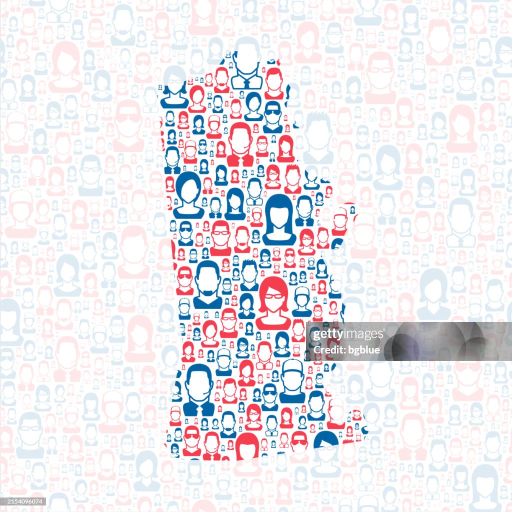 Kenton County, Kentucky. Map with blue and red People