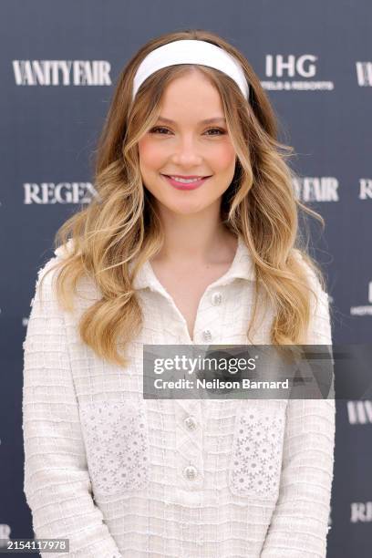Hannah Dodd attends the Vanity Fair Awards Insider event hosted by IHG Hotels & Resorts at the 77th annual Cannes Film Festival at The Carlton Beach...