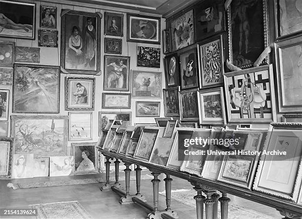 Art stolen by the Einsatzstab Reichsleiter Rosenberg. Paintings stored at the Jeu de Paume, Paris, these works were stolen by the Nazi State's...