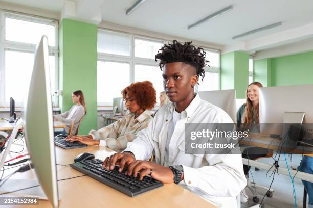 Girls Computer Lab 4,883 Woman Computer Lab Stock Photos, High-Res Pictures, and Images ...