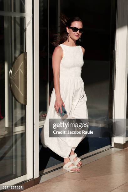 Paola Calliari is seen at Hotel Martinez during the 77th Cannes Film Festival on May 22, 2024 in Cannes, France.