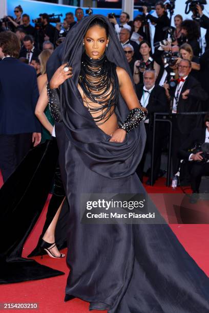Didi Stone attends the "Le Comte De Monte-Cristo" Red Carpet at the 77th annual Cannes Film Festival at Palais des Festivals on May 22, 2024 in...