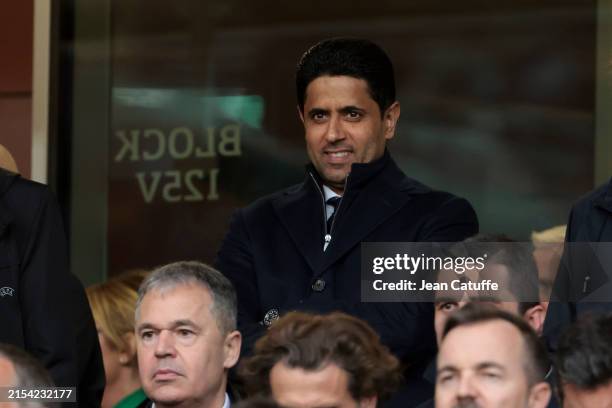 Paris Saint-Germain, PSG President Nasser al-Khelaifi attends the UEFA Europa League 2023/24 final match between Atalanta Bergame BC and Bayer 04...