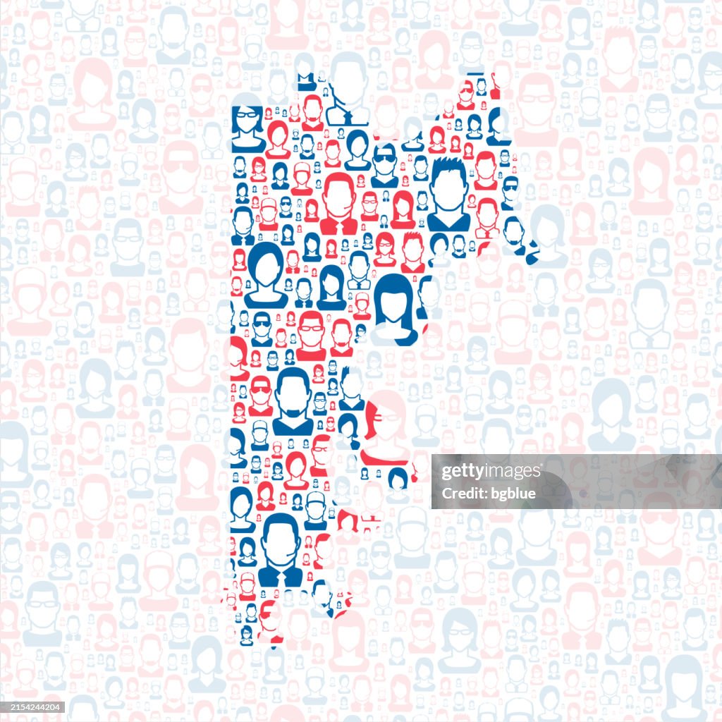Parrocchia di Catahoula, Louisiana. Mappa con Persone blu e rosse