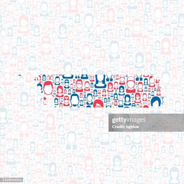 whatcom county, washington. map with blue and red people - bellingham washington state stock illustrations