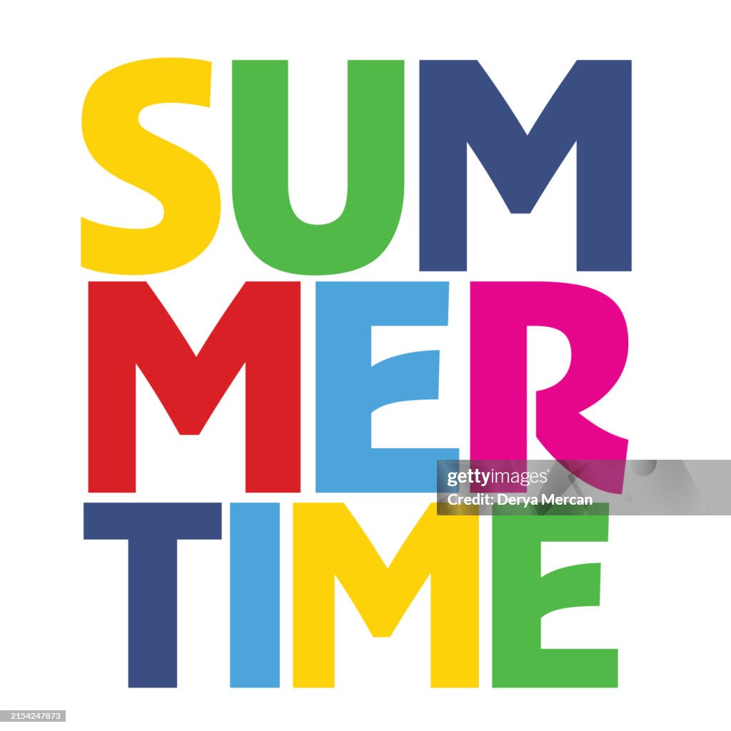 Sumer Time Rendring Sumer Time Letteringabstract Lettering Vector Stock Illustration High ...