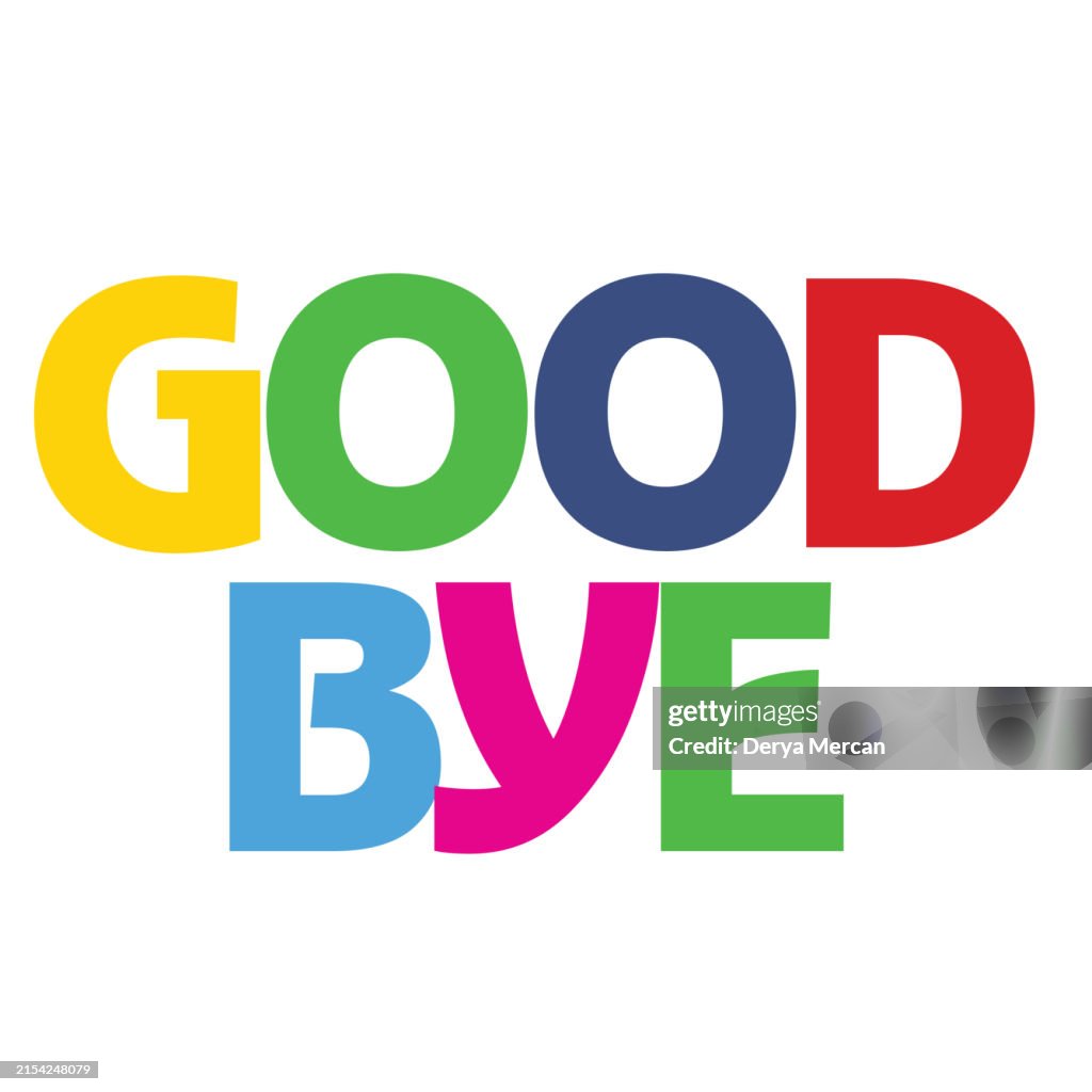 Goodbye Letteringabstract Lettering Vector Stock Illustration High-Res ...