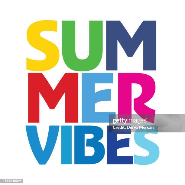 sumer vibes lettering.abstract lettering vector stock illustration. - summer fun stock illustrations