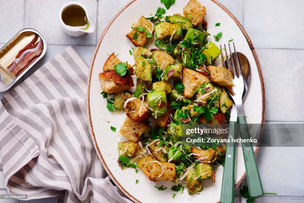 Zucchini Salad panzanella