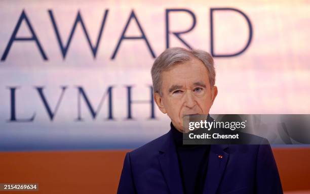 Chairman & Chief Executive Officer of LVMH, Bernard Arnault attends the Viva Technology show at Parc des Expositions Porte de Versailles on May 23,...