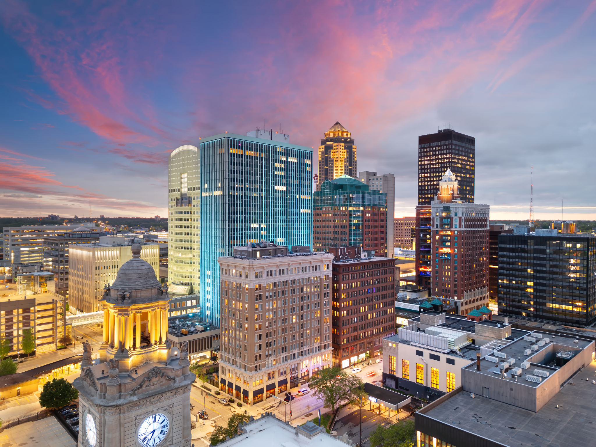 des moines skyline