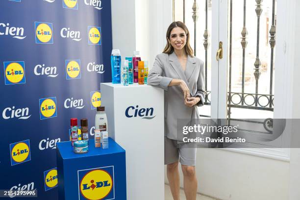 Elena Furiase presents new facial and body care products from Lidl on May 23, 2024 in Madrid, Spain.