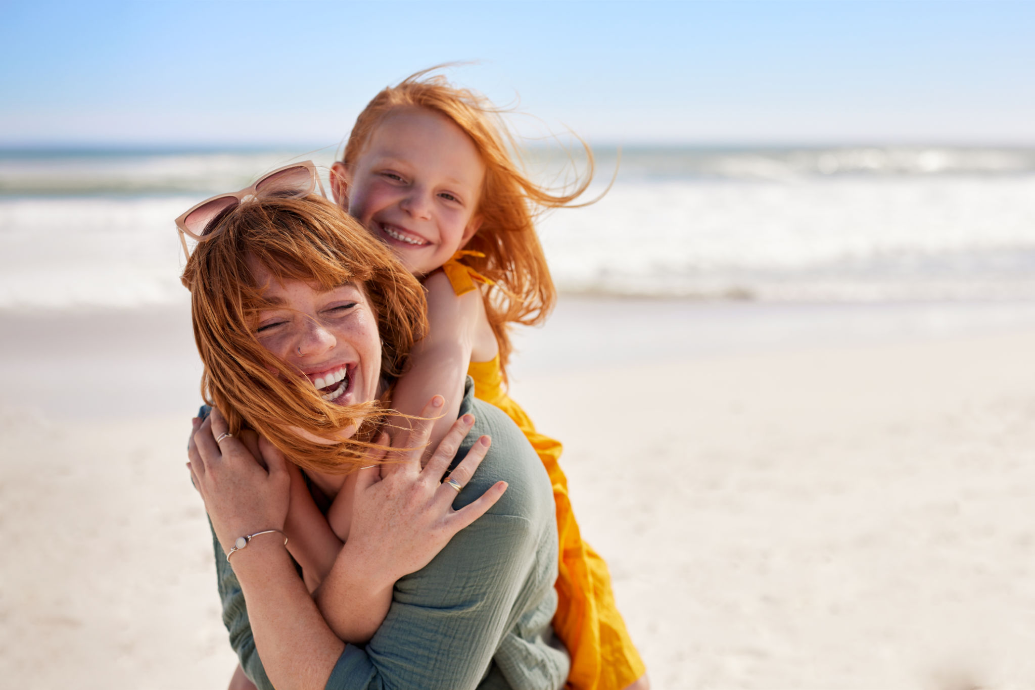 family beach