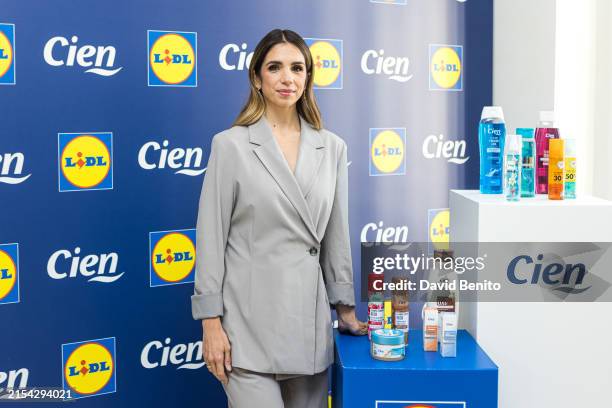 Elena Furiase presents new facial and body care products from Lidl on May 23, 2024 in Madrid, Spain.