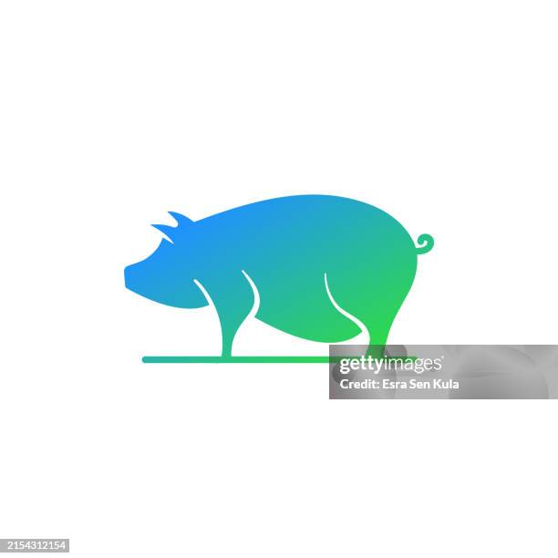 pig farming gradient icon design with editable stroke. suitable for infographics, web pages, mobile apps, ui, ux, and gui design. - overweight cooking stock illustrations