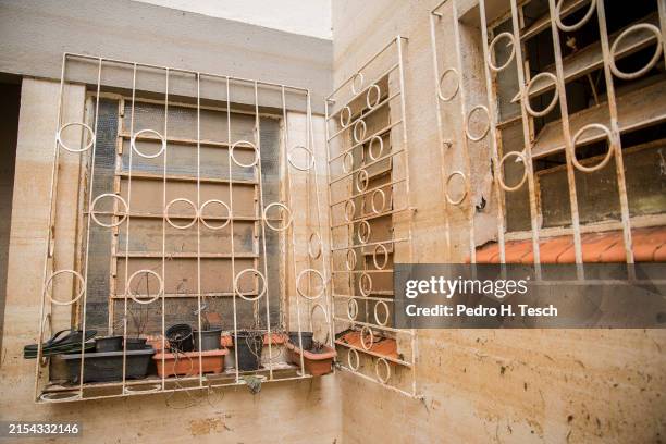 General view of damaged houses in a flooded residential condominium at Sao Miguel neighborhood on May 26, 2024 in Sao Leopoldo, Brazil. Sao Miguel...