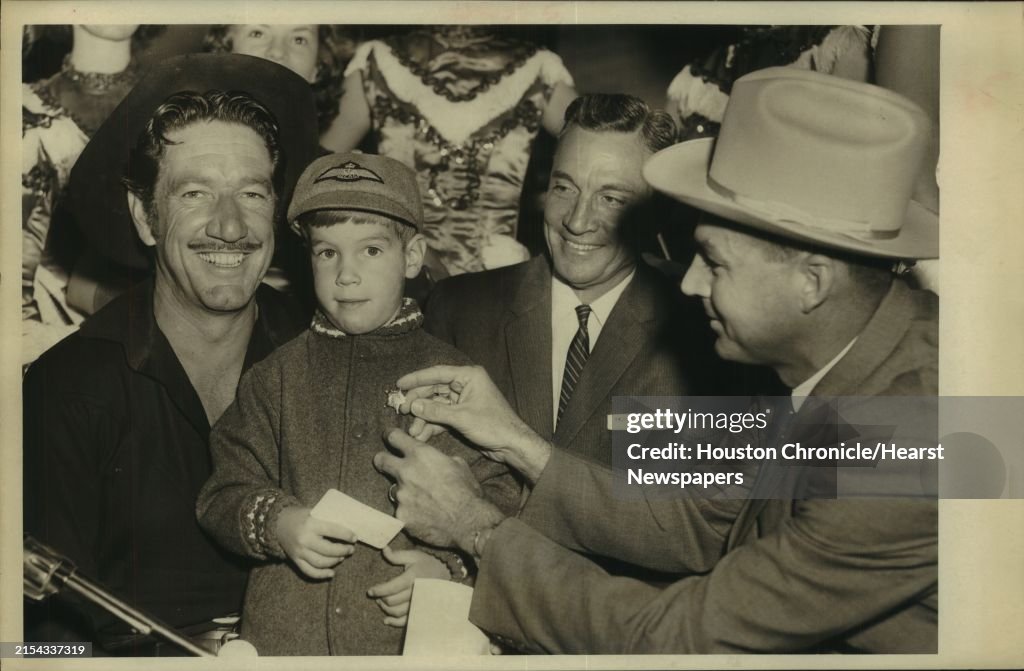 Television Star/Actor Richard Boone with son Peter, Mayor, Captain ...