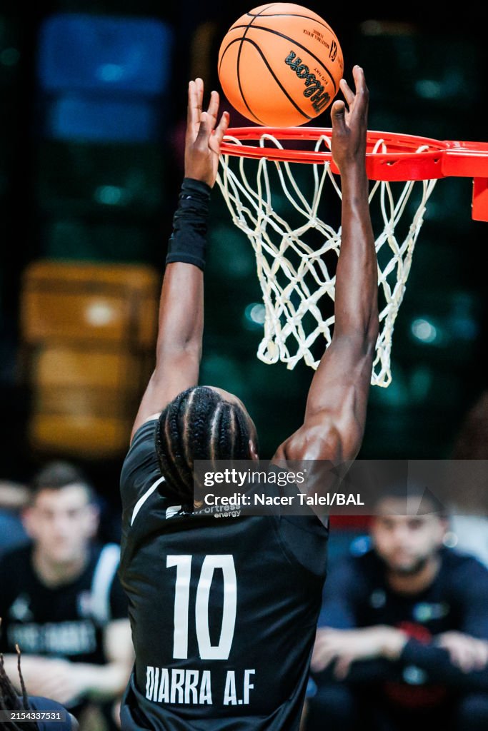 Basketball Rabay Aliou Fadiala Diarra of the Fath Union Sports de Rabat rebounds... News ...