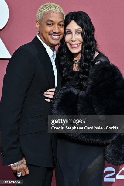 Alexander Edwards and Cher attend the amfAR Cannes Gala 30th edition Presented by Chopard and Red Sea International Film Festival at Hotel du...