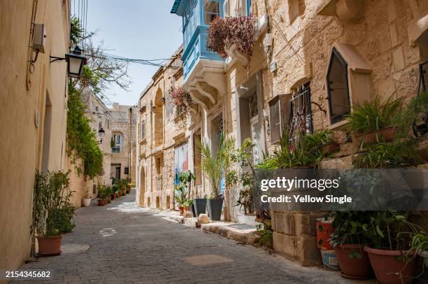 old street - mdina stock pictures, royalty-free photos & images