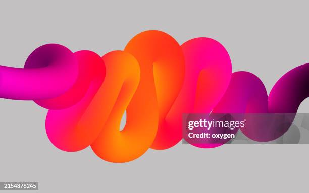 vibrant abstract blend fluid gradient shape on gray background - couleur vive photos et images de collection