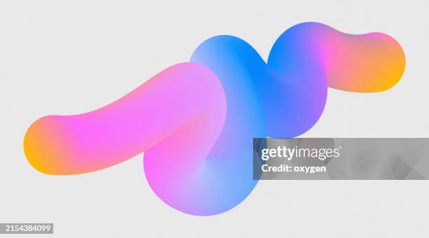 abstract blend fluid gradient shape on gray background. pastel colored illustration - farbbild stock-fotos und bilder
