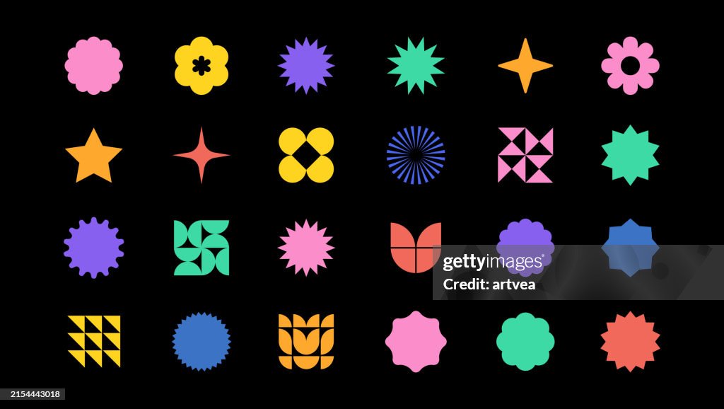 Vector set of minimalism Geometric Shapes. Graphic Elements