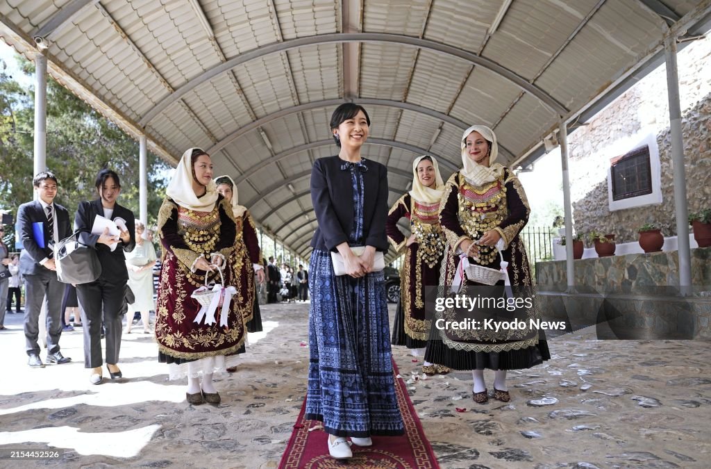 Kako Rajar Japan's Princess Kako visits the Faneromeni monastery on Salamina ...