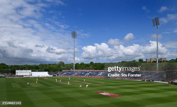 General view of the action during day one of the Vitality County Championship match between Durham and Somerset at Seat Unique Riverside on May 24,...
