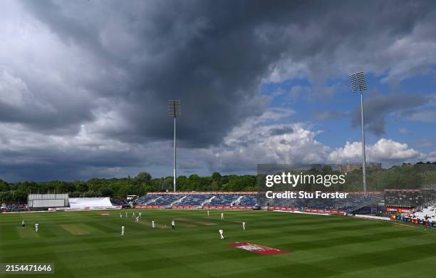 General view of the action during day one of the Vitality County Championship match between Durham and Somerset at Seat Unique Riverside on May 24,...