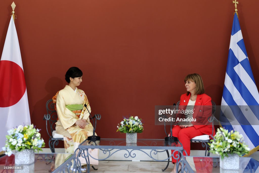 Kako Rajar Japan's Princess Kako and Greek President Katerina Sakellaropoulou ...