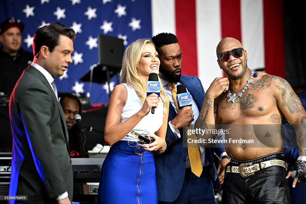 Flo Rida Josh Todd Piro, Carley Shimkus, and Lawrence Jones interview Flo Rida live ...