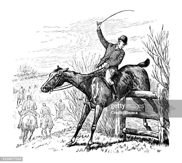 british satire caricature comic cartoon illustration - horse jumping stock illustrations