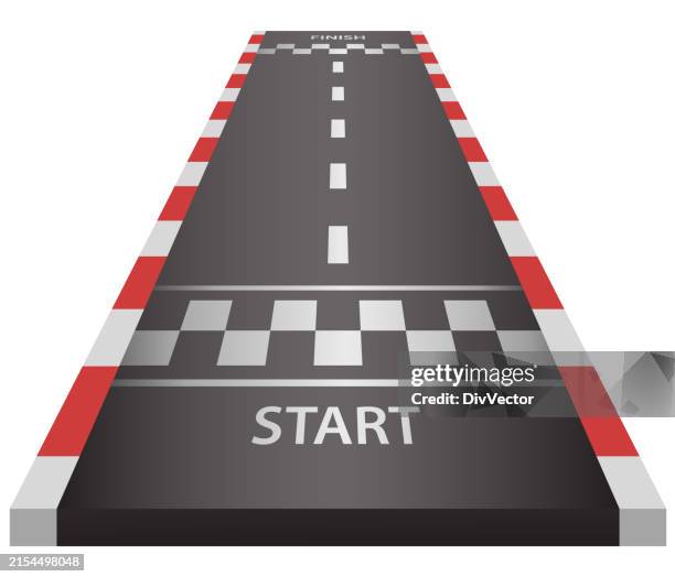 rally races track vector illustration - track starting line stock illustrations
