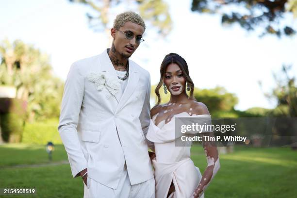 Kyle Kuzma and Winnie Harlow attend the amfAR Gala Cannes 2024 - 30th Edition with DraftKings at Hotel du Cap-Eden-Roc on May 23, 2024 in Cap...
