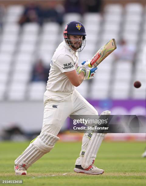 Durham batsman Ollie Robinson in batting action during day one of the Vitality County Championship match between Durham and Somerset at Seat Unique...