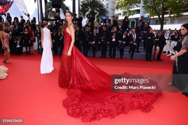 Natalie Vértiz attends the "La Plus Precieuse Des Marchandises" Red Carpet at the 77th annual Cannes Film Festival at Palais des Festivals on May 24,...