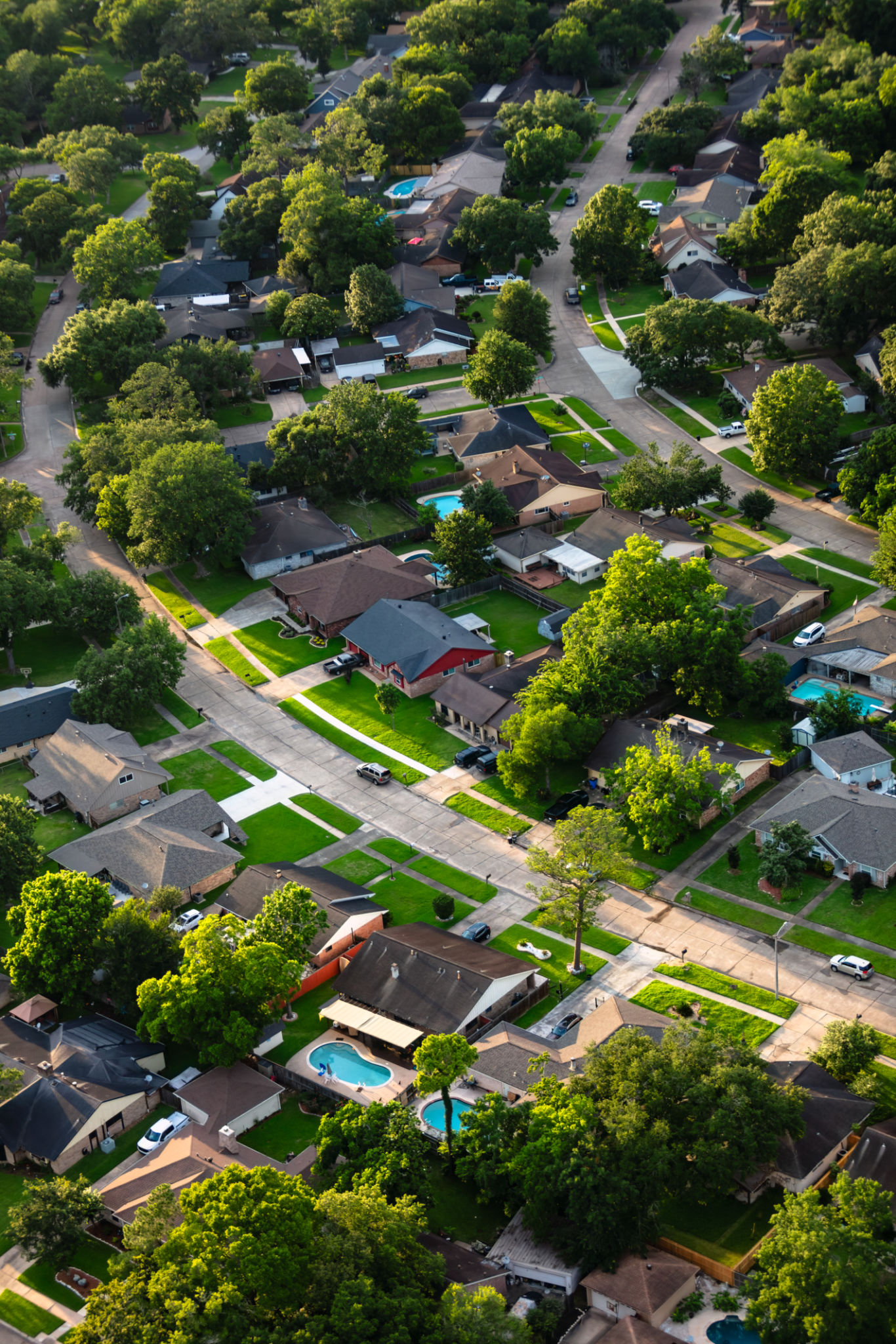 Aerial View of Residential Neighborhood in Houston, Texas Aerial View of Residential Neighborhood in Houston, Texas