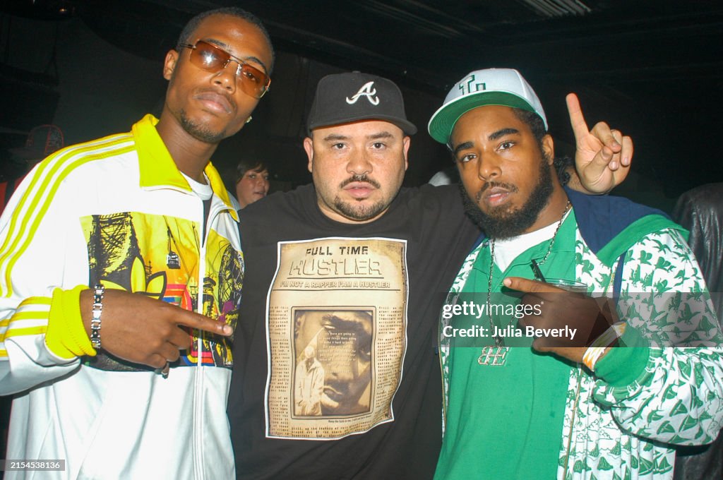 Legion Rapper Rapper B.o.B. with his management team B Rich and TJ Chapman at Club ...